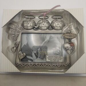 Fetco Home Decor Pewter Grandkids Picture Frame Angels 5‎ x 3.5